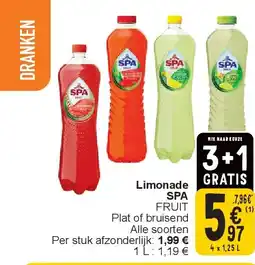 Cora Limonade SPA aanbieding