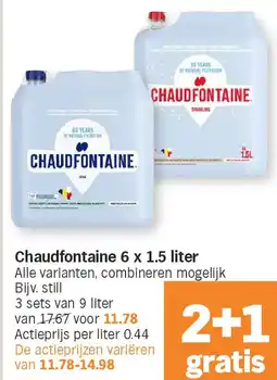 Albert Heijn Chaudfontaine 6 x 1.5 liter aanbieding