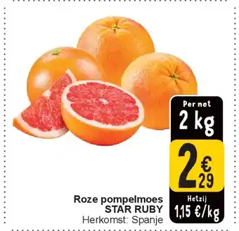 Cora Roze pompelmoes STAR RUBY aanbieding