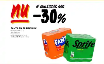 Jumbo Fanta en sprite blik aanbieding