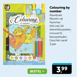 Boekenvoordeel Colouring by number aanbieding