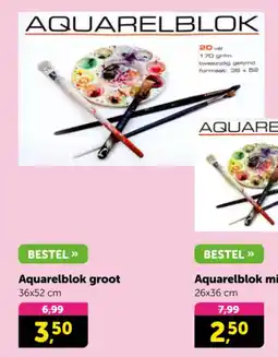 Boekenvoordeel Aquarelblok groot aanbieding