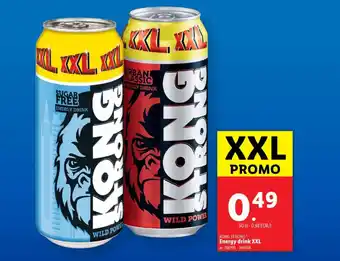 Lidl Kong strong energy drink XXL aanbieding