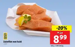 Lidl Zalmfilet met huid aanbieding