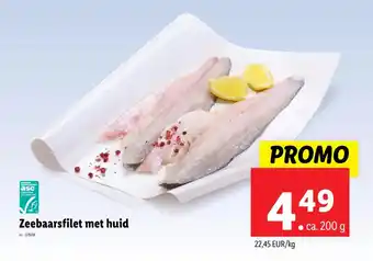 Lidl Zeebaarsfilet met huid aanbieding