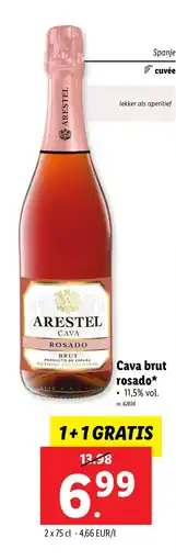 Lidl Cava brut rosado aanbieding