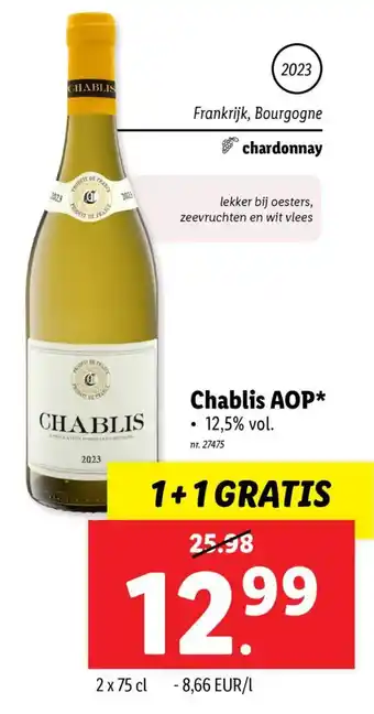 Lidl Chablis AOP aanbieding