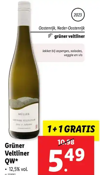 Lidl Grüner Veltliner QW aanbieding