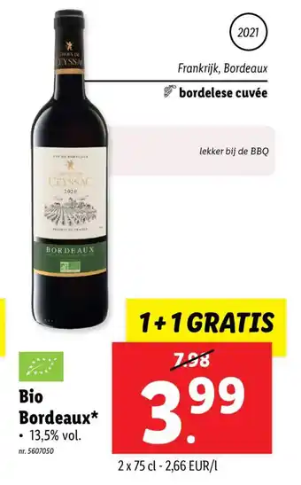 Lidl Bio bordeaux aanbieding