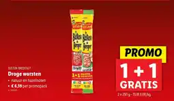 Lidl Justin bridou droge worsten aanbieding