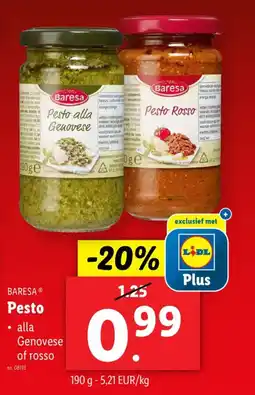 Lidl Baresa pesto aanbieding