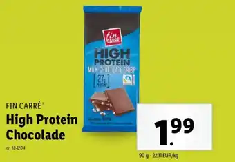 Lidl Fin carré high protein chocolade aanbieding