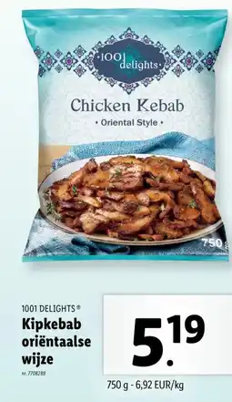 Lidl 1001 delights kipkebab oriëntaalse wijze aanbieding