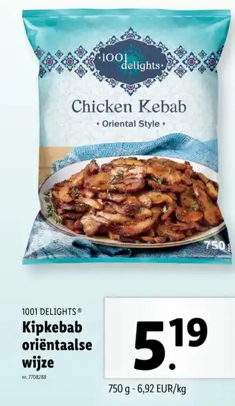 Lidl 1001 delights kipkebab oriëntaalse wijze aanbieding