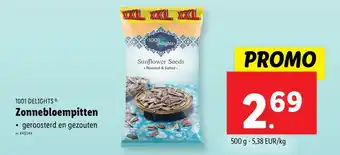 Lidl 1001 delights zonnebloempitten aanbieding