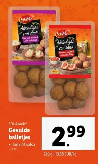 Lidl Sol & mar gevulde balletjes aanbieding