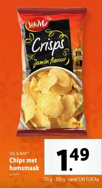 Lidl Sol & mar chips met hamsmaak aanbieding