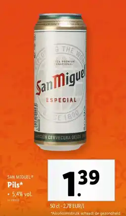 Lidl San miguel pils aanbieding