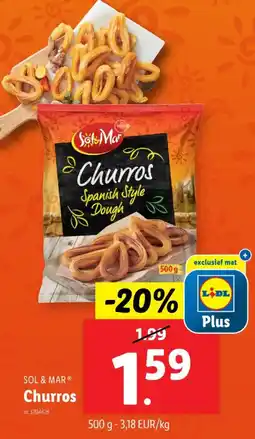 Lidl Sol & mar churros aanbieding