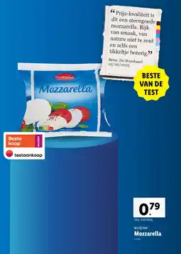 Lidl Milbona mozzarella aanbieding