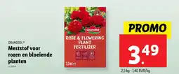 Lidl Grandiol meststof voor rozen en bloeiende planten aanbieding