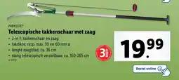 Lidl Parkside telescopische takkenschaar met zaag aanbieding