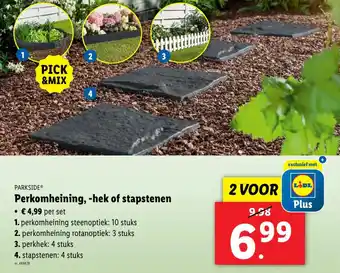 Lidl Parkside perkomheining hek of stapstenen aanbieding