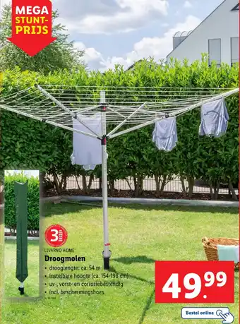 Lidl Livarno home droogmolen aanbieding