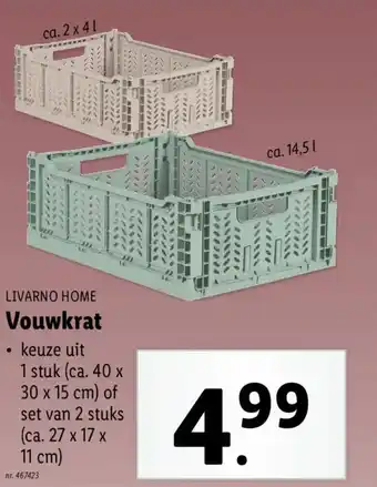 Lidl Livarno home vouwkrat aanbieding