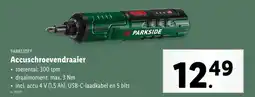 Lidl Parkside accuschroevendraaier aanbieding