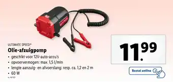 Lidl Ultimate speed olie afzuigpomp aanbieding