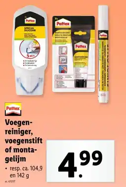 Lidl Voegen reiniger voegenstift of monta gelijm aanbieding