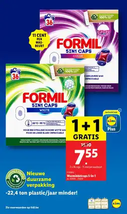 Lidl Formil wasmiddelcaps 5-in-1 aanbieding