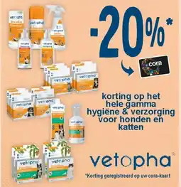 Cora korting op het hele gamma hygiëne & verzorging voor honden en katten aanbieding