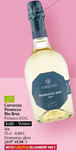 Delhaize Corvezzo Prosecco Bio Brut aanbieding