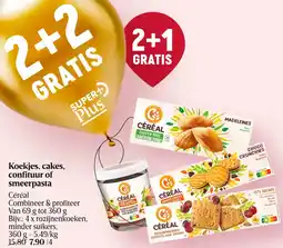 Delhaize Céréal Koekjes, cakes, confituur of smeerpasta aanbieding