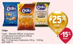 Delhaize Croky chips aanbieding