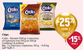 Delhaize Croky chips aanbieding