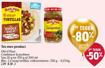 Delhaize Old el Paso Tex mex product aanbieding