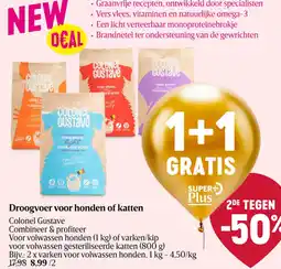 Delhaize Colonel Gustave Droogvoer voor honden of katten aanbieding