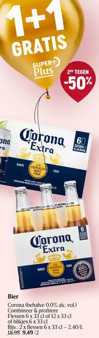 Delhaize Corona bier (behalve 0.0% alc. vol.) aanbieding