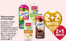 Delhaize Wasverzachter of douchegel Soupline of Tahiti aanbieding