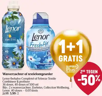 Delhaize Lenor wasverzachter of textielontgeurder aanbieding