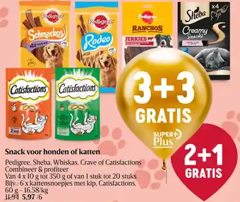 Delhaize Snack voor honden of katten aanbieding