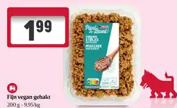 Delhaize Fijn vegan gehakt aanbieding