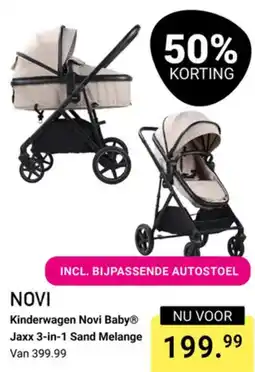 Van Asten BabySuperstore Novi Baby Kinderwagen  Jaxx 3-in-1 Sand Melange aanbieding