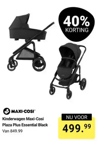 Van Asten BabySuperstore Maxi-Cosi Kinderwagen Plaza Plus Essential Black aanbieding