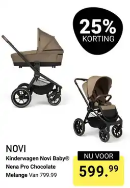 Van Asten BabySuperstore Novi Baby Kinderwagen Nena Pro Chocolate Melange aanbieding