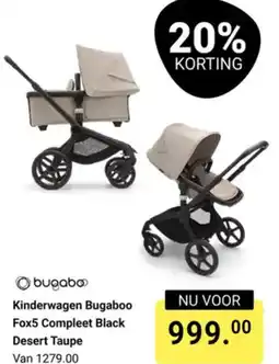 Van Asten BabySuperstore Bugaboo kinderwagen Fox5 Compleet Black Desert Taupe aanbieding