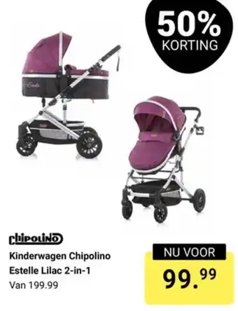 Van Asten BabySuperstore Chipolino kinderwagen Estelle Lilac 2-in-1 aanbieding